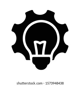 innovation vector glyph flat icon 