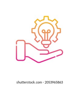 Ilustración de estilo de icono de gradiente vectorial de innovación. archivo EPS 10