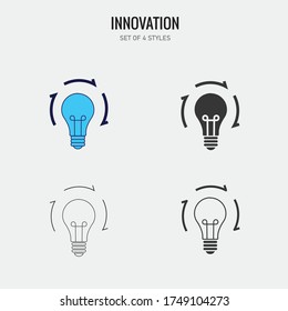 innovation vector icon bulb innovative idea