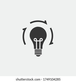 idea innovadora de bombilla vectorial de innovación