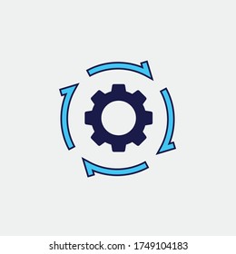 innovation vector icon gear cogwheel rotation