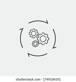innovation vector icon gear cogwheel rotation