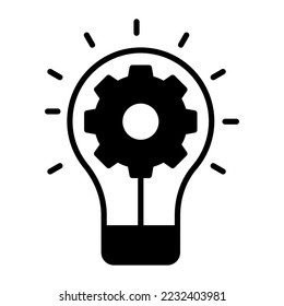 icono del vector de innovación aislado en fondo blanco