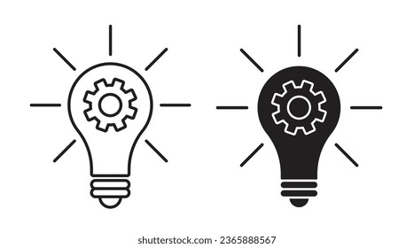 innovation vector icon set on white background