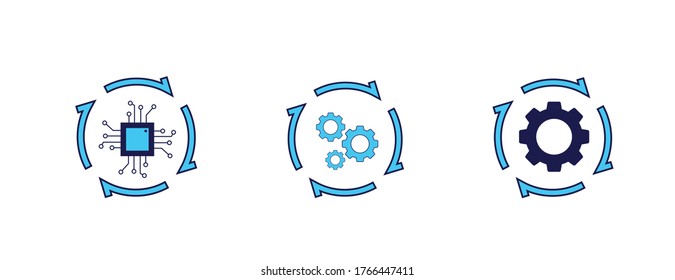 innovation vector icon technology gear icon