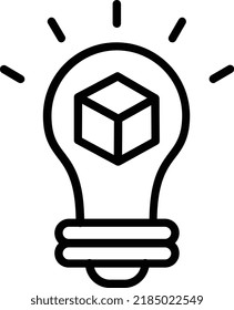 Diseño de iconos de línea de vectores de innovación