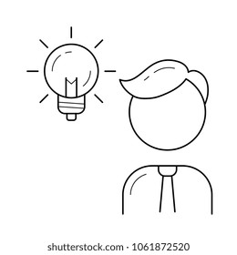 Innovation vector line icon isolated on white background. Innovation line icon for infographic, website or app.