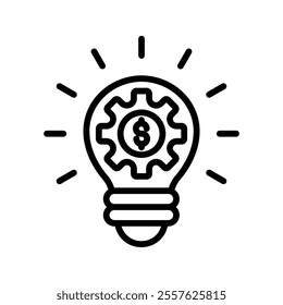 innovation Vector Lineal Icon on white background.