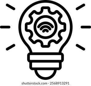 Innovation Vector Lineal Icon On White Background.