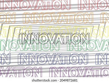 Innovation, Vector logo. Quotes and phrases for cards, banners, posters, pillow and clothes. Festive design. Gay pride month vector concept. Lgbt lettering.