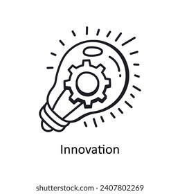 Innovation Vektorgrafik Doodle Design Illustration. Symbol auf weißem Hintergrund EPS10-Datei 