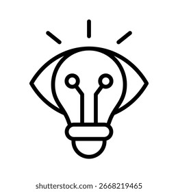 Icono de visión de innovación para el diseño