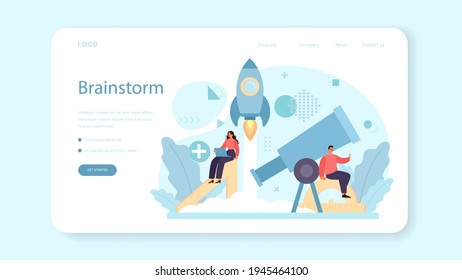 Innovation web banner or landing page. Idea of creative business solution