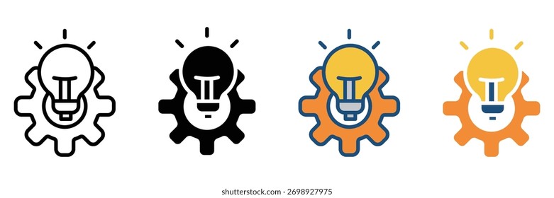 Icono de Web de innovación colección de estilo múltiple