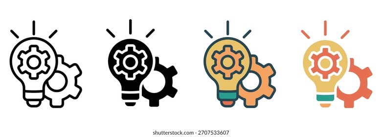 Icono de Web de innovación colección de estilo múltiple