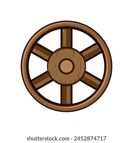 innovation wheel ancient cartoon. pottery spinning, axle hub, rim spoke innovation wheel ancient sign. isolated symbol vector illustration