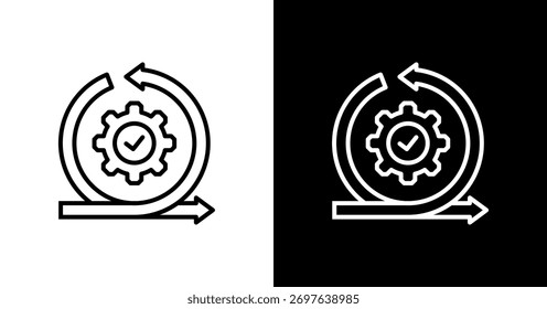 Innovation White Icon Set Design
