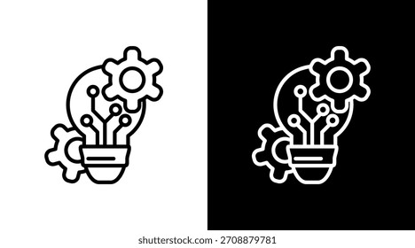 Vector de conjunto de iconos blancos de innovación