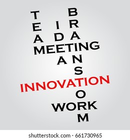Innovation word art vector illustration