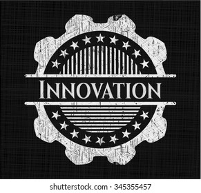 Innovation written with chalkboard texture