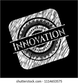 Innovation written on a chalkboard