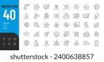 Innovations Editable Icons Set. Vector illustration in thin line style of modern developments icons: smart home, robotics, artificial intelligence.