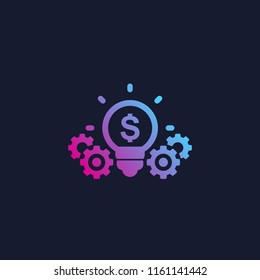 innovations, financial technology vector icon