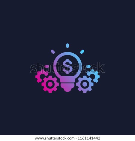 innovations, financial technology vector icon