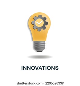 Innovations icon. 3d illustration from company value collection. Creative Innovations 3d icon for web design, templates, infographics and more