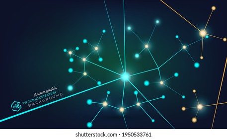 Innovations molecular systems intuitive thinking and development technologies in automatics cyborg systems and chemical industry. Future 3D visualization. Abstract vector technology background.