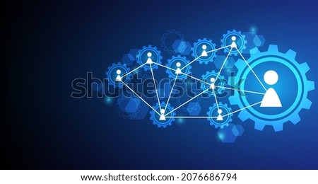 Innovations systems connecting gear devices. Future technologies in automatics cog wheel systems and computers.EP5.hi-tech communication concept innovation background vector