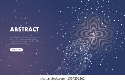  Innovations systems and intellectual technologies in big data. Abstract illustration in programming structure. 