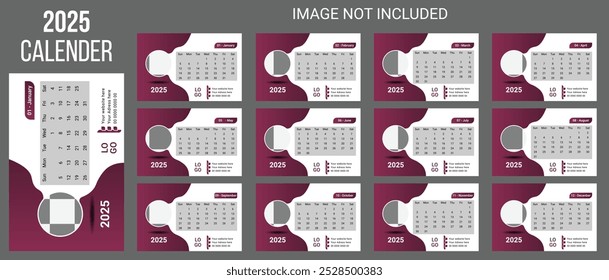 Innovative 2025 Desk Calendar Design for Business Identity..