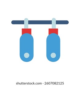Innovative Ab Sliders Icon Design. Design of Fitness and Gym Icons.