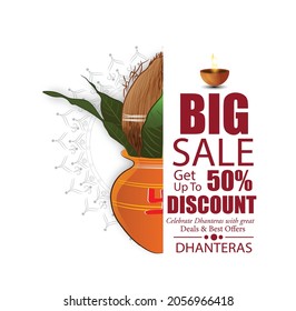 innovative abstract, banner or poster for Dhanteras with Goddess Maa Lakshmi  Laxmi Charan for Indian dhanteras and diwali festival celebration
