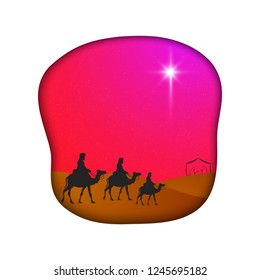 innovative abstract, banner or poster for Epiphany with nice and creative design illustration in a background.