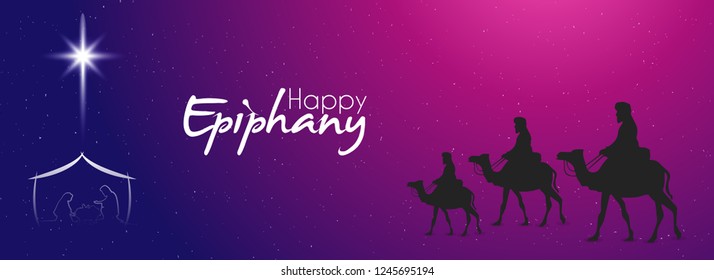 innovative abstract, banner or poster for Epiphany with nice and creative design illustration in a background.