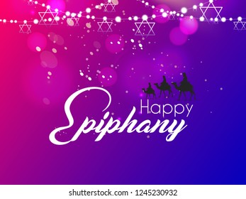 Innovative abstract, banner, poster or greetings for Epiphany, Greetings for Epiphany.