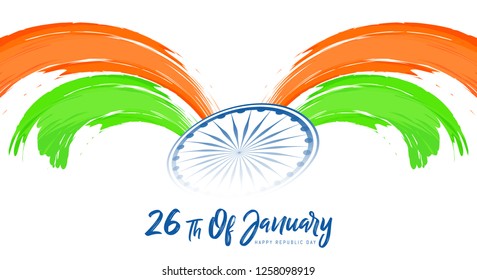Innovative abstract, banner, poster or header for Republic Day of INDIA or 26th of January with nice and creative design illustration, Republic Day of INDIA.