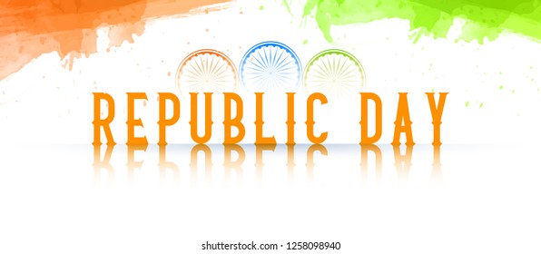 Innovative abstract, banner, poster or header for Republic Day of INDIA or 26th of January with nice and creative design illustration, Republic Day of INDIA.