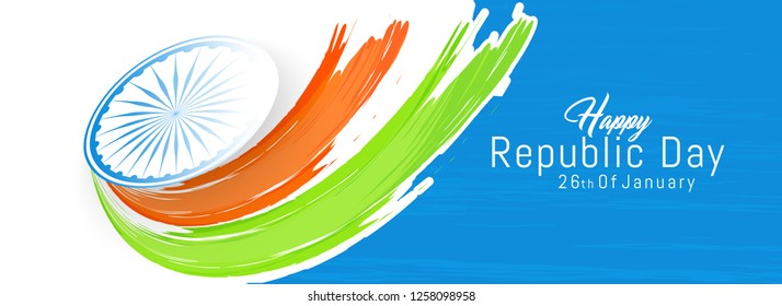Innovative abstract, banner, poster or header for Republic Day of INDIA or 26th of January with nice and creative design illustration, Republic Day of INDIA.