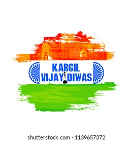 innovative abstract, banner or poster for Kargil Vijay Diwas with creative design illustration