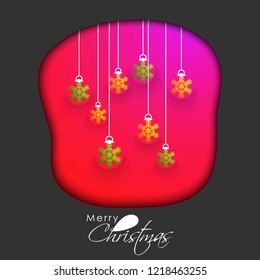 Innovative abstract, banner or poster for Merry Christmas with nice and creative design illustration.