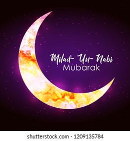 Innovative abstract, banner or poster for Milad Un Nabi Mubarak with nice and creative design illustration.