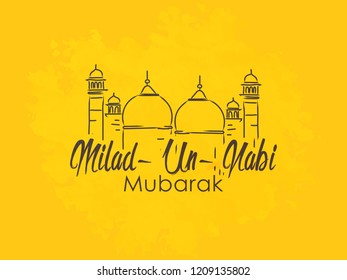 Innovative abstract, banner or poster for Milad Un Nabi Mubarak with nice and creative design illustration.