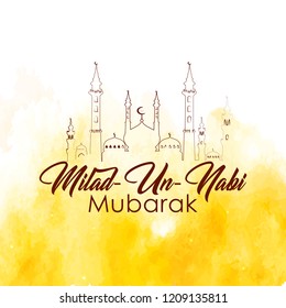 Innovative abstract, banner or poster for Milad Un Nabi Mubarak with nice and creative design illustration.