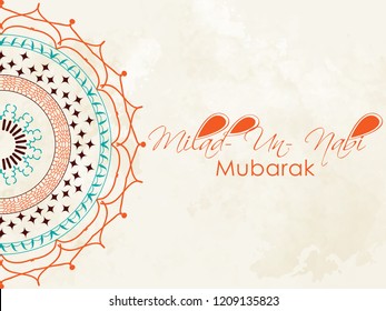 Innovative abstract, banner or poster for Milad Un Nabi Mubarak with nice and creative design illustration.