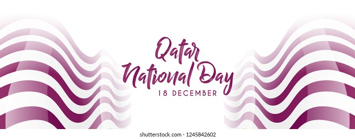 innovative abstract, banner or poster for Qatar National Day with nice and creative design illustration, 18th of December, Qatar National Day.