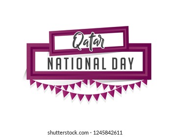 innovative abstract, banner or poster for Qatar National Day with nice and creative design illustration, 18th of December, Qatar National Day.