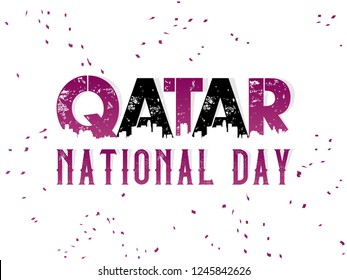 innovative abstract, banner or poster for Qatar National Day with nice and creative design illustration, 18th of December, Qatar National Day.